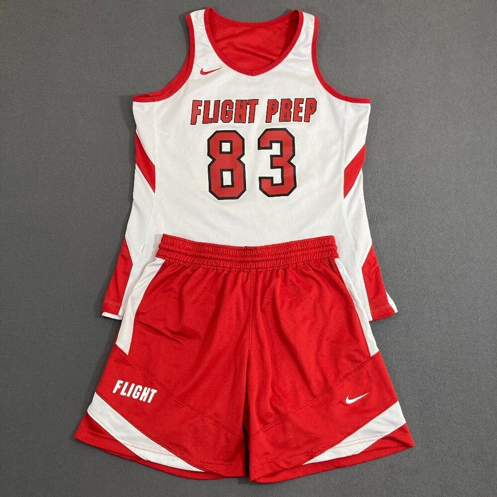 Nike Team Flight Prep Women’s‎ Large Red Reversible Jersey and Shorts Basketball